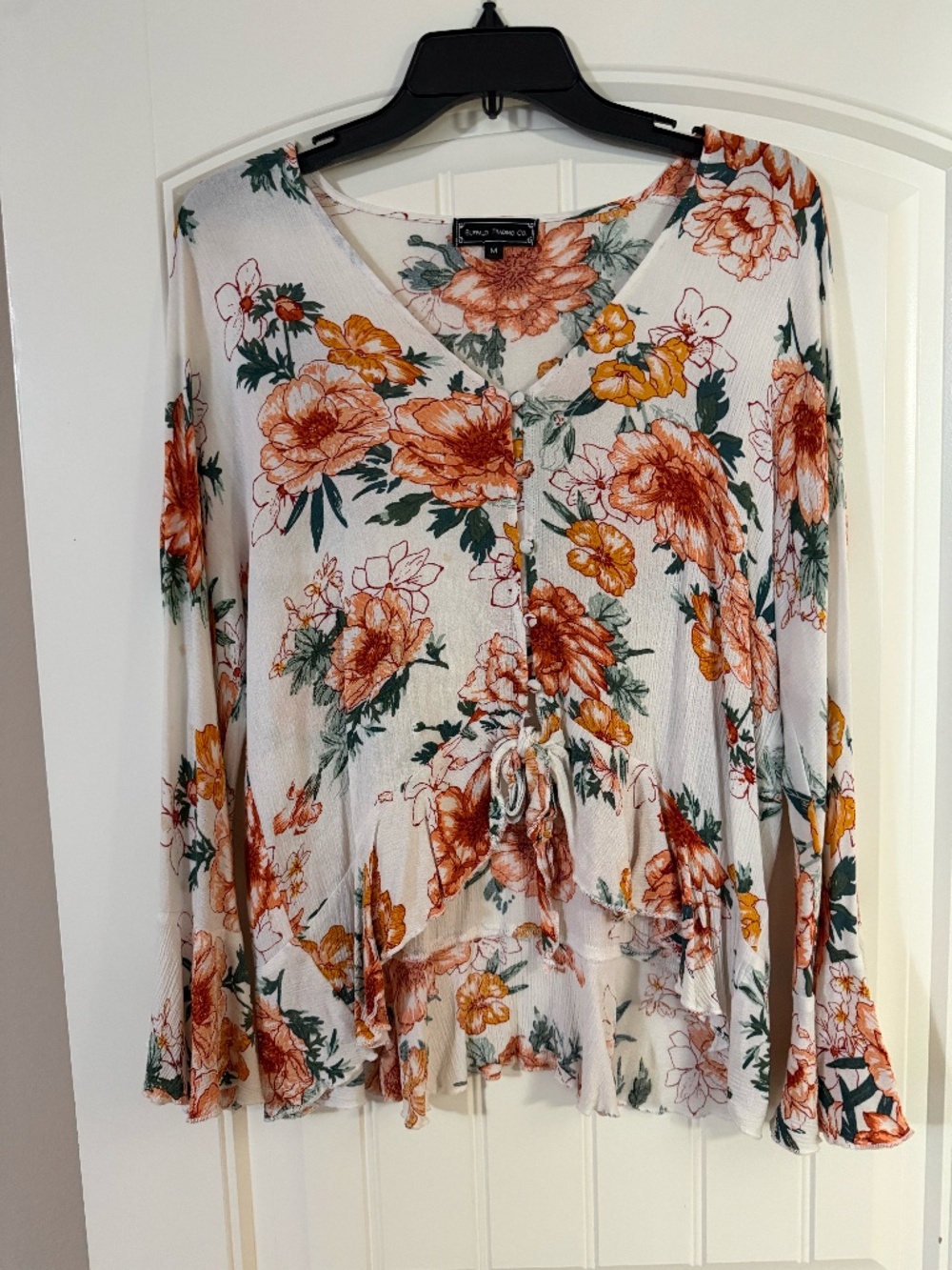 White Floral Top